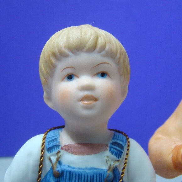 VTG 1985 Homco Home Interiors Denim Days Danny's Mom Bisque Figurine w/Tag 1511 - Picture 3 of 16